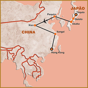 mapa Jap�o e China
