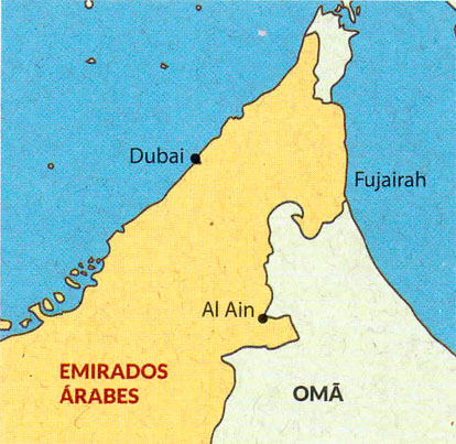 Mapa de Dubai