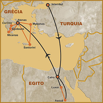 Gr�cia, Turquia e Egito