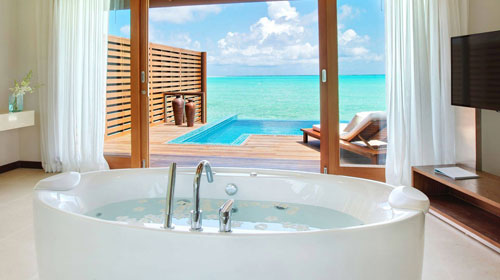 Deluxe Water Villa com piscina Hideaway Maldivas