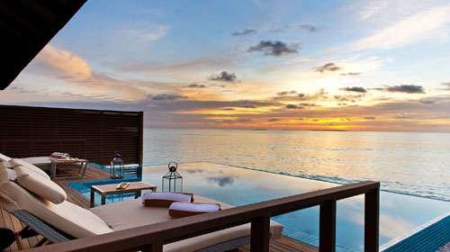 Deluxe Water Villa com piscina Hideaway Maldivas