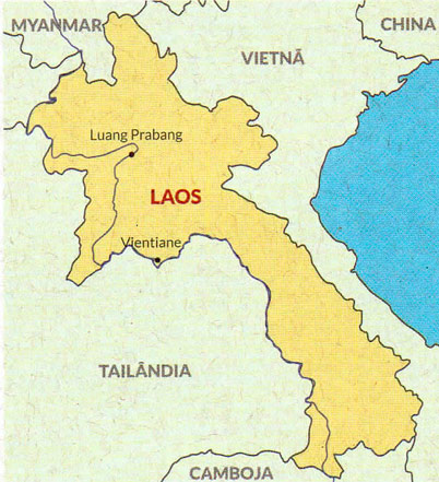 Mapa do Laos