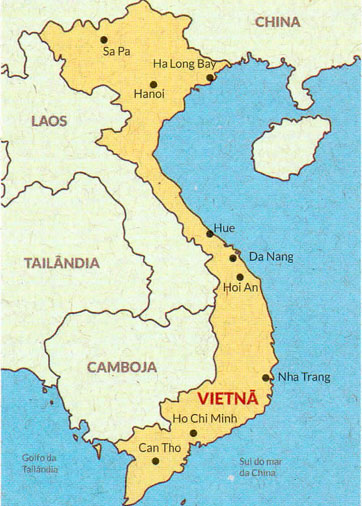 Mapa do Vietnam