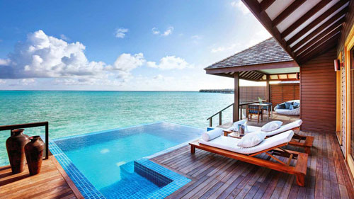 Deluxe Water Villa com piscina Hideaway Maldivas