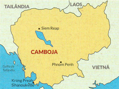 Mapa do Camboja Mapa do Camboja